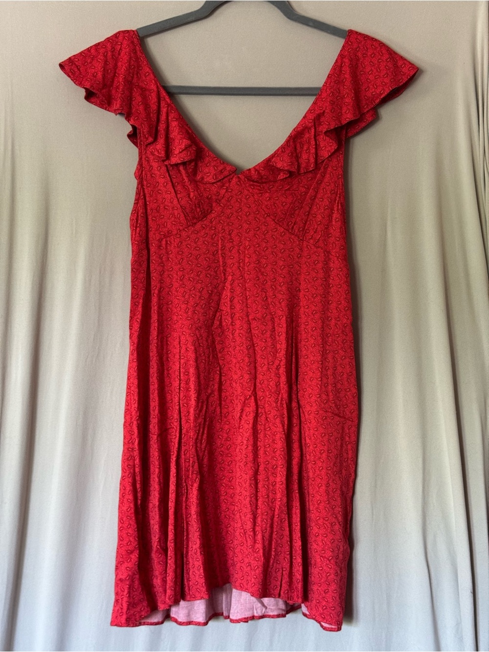 Kimchi Blue Red Ruffle Mini Sundress Urban Outfitters